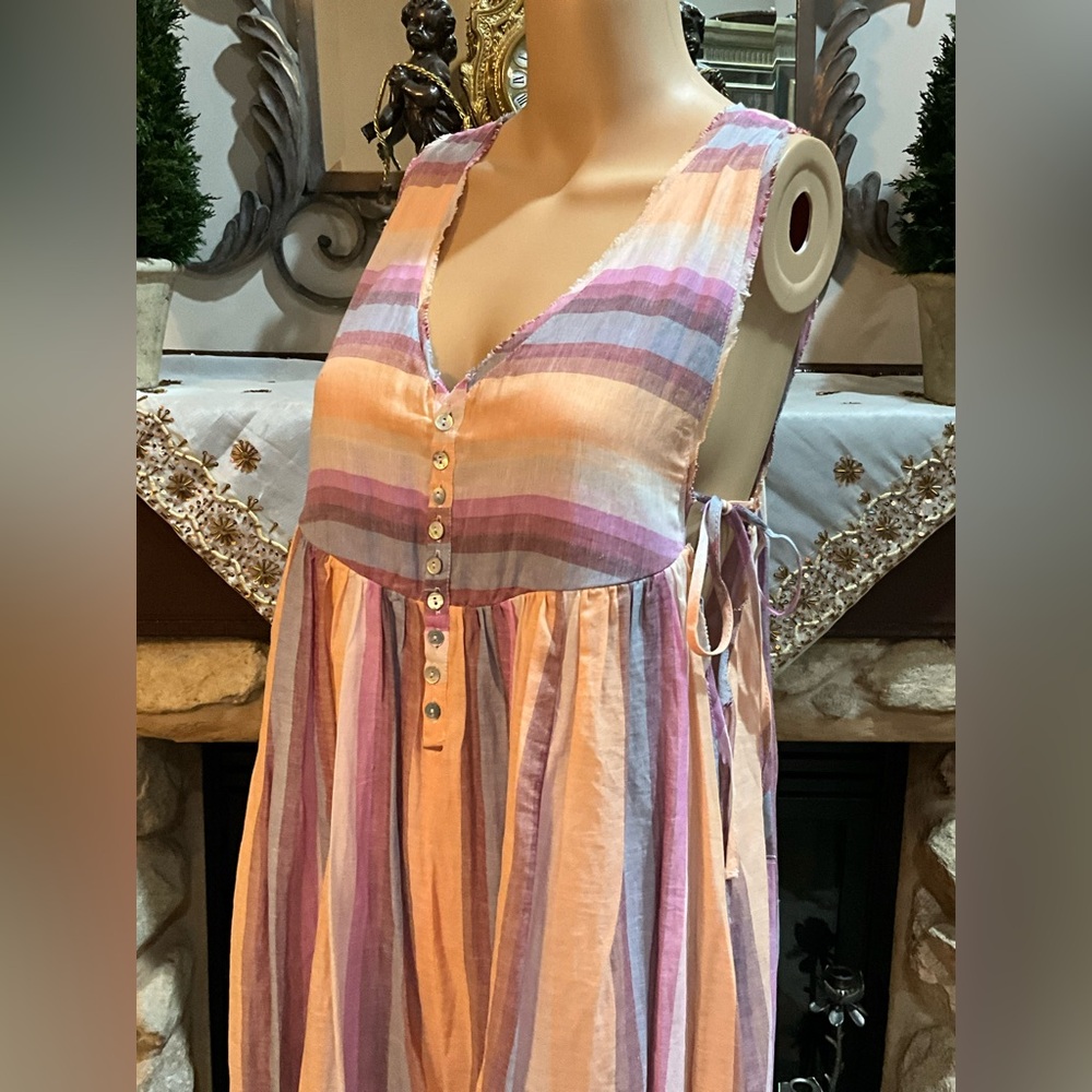 Free People Nora Stripped Jumpsuit - Picture 3 of 15